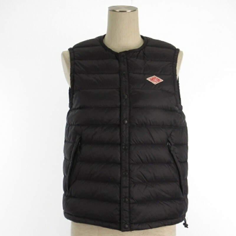 【美品】DANTON インナーダウンベスト 42 黒　ブラック 楽天市場】DANTONダントン 18A-KW-001 JD-8753 Vネックインナーダウン