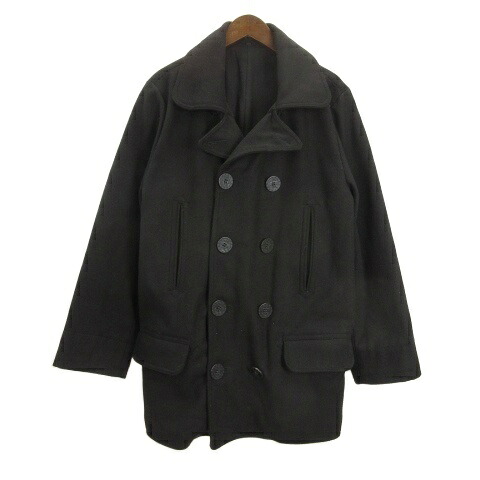 【中古】 ワイパ WAIPER 羊毛 P厚地の外套 42R 黒いこと ■GY12 WP74 メンズ 【ベクター 古着】 260219