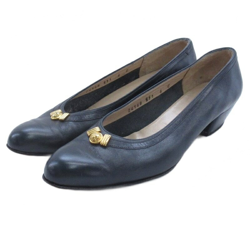 【中古】サルヴァトーレフェラガモ Salvatore Ferragamo プレーントゥ パンプス 米国海軍 6 23.5糎 ■GY62 レディース 【ベクター 古着】 260406