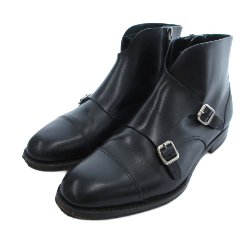 【中古】ディースクエアード DSQUARED2 御召しものブーツ シューズ ダブルモンクストラップ 41 黒 黒いこと /UO ■GY62 メンズ 【ベクター 古着】 260421