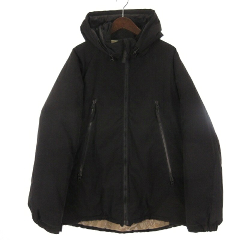 【中古】ワイルドシングス WILDTHINGS HAPPY JAKET ハッピー ジャケット リバーシブル 中綿 フーディ ブラック L メンズ 【ベクトル 古着】 260330