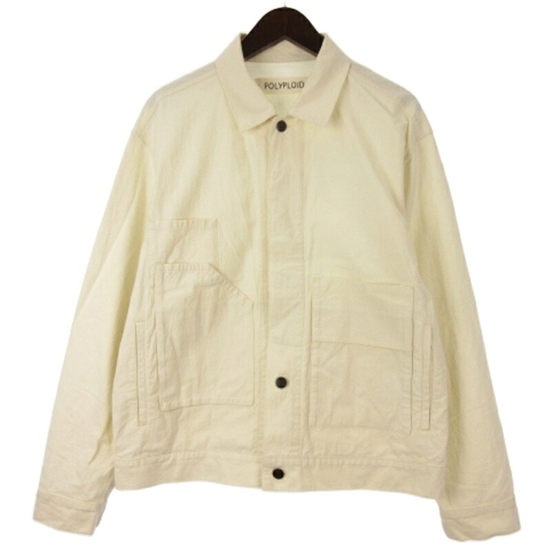 【中古】POLYPLOID ポリプロイド J-JACKET ジャケット 08-A-10 アイボリー 2 メンズ 【ベクトル 古着】 260408