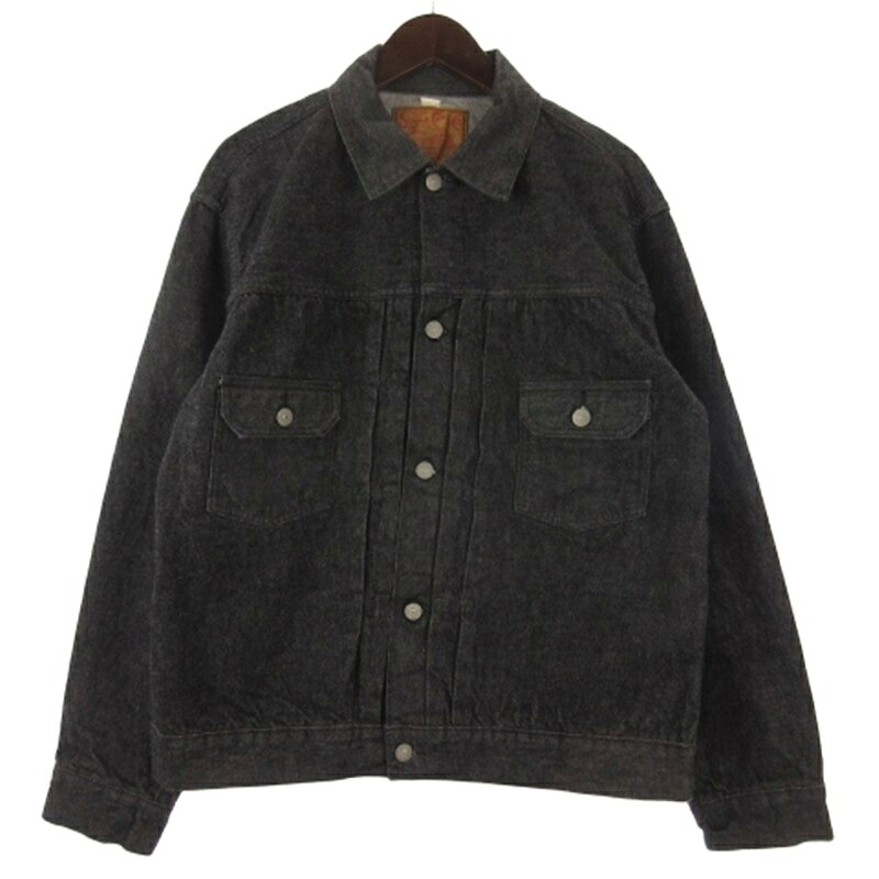 【中古】シュガーケーン SUGAR CANE 14.25oz. BLACK DENIM JACKET 1953モデル デニム ジャケット SC15650 ブラック系 42 メンズ 【ベクトル 古着】 260410