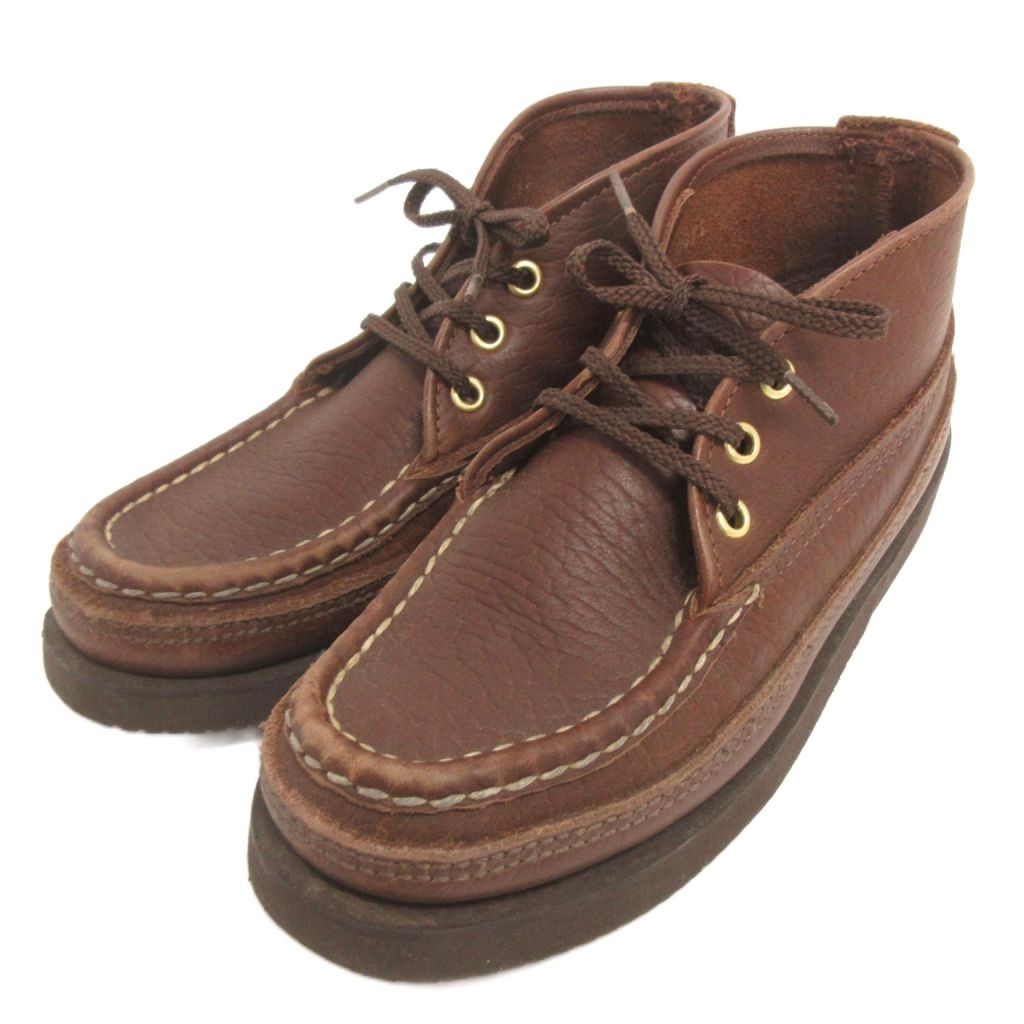 【中古】ラッセル モカシン Russell Moccasin スポーティングクレイチャッカブーツ レースアップ レザー 4492 4 茶 ブラウン レディース 【ベクトル 古着】 260422｜ブランド古着の買取販売ベクトル