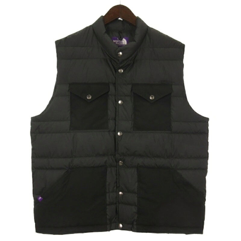 【中古】ザノースフェイス 白いこと付け札 THE NORTH FACE WHITE LABEL Ripstop Sierra Vest 下唇立ちふさがる シ内鰓 落ちこむ より良い N24FN021 黒いこと L メンズ 【ベクター 古着】 260417