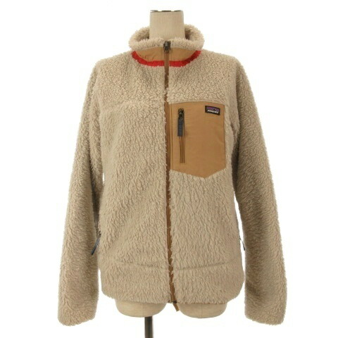 【中古】パタゴニア Patagonia キッズ レトロX 上衣 アウトドア御召しもの 65625 象牙色 XXL レディース 【ベクター 古着】 260508