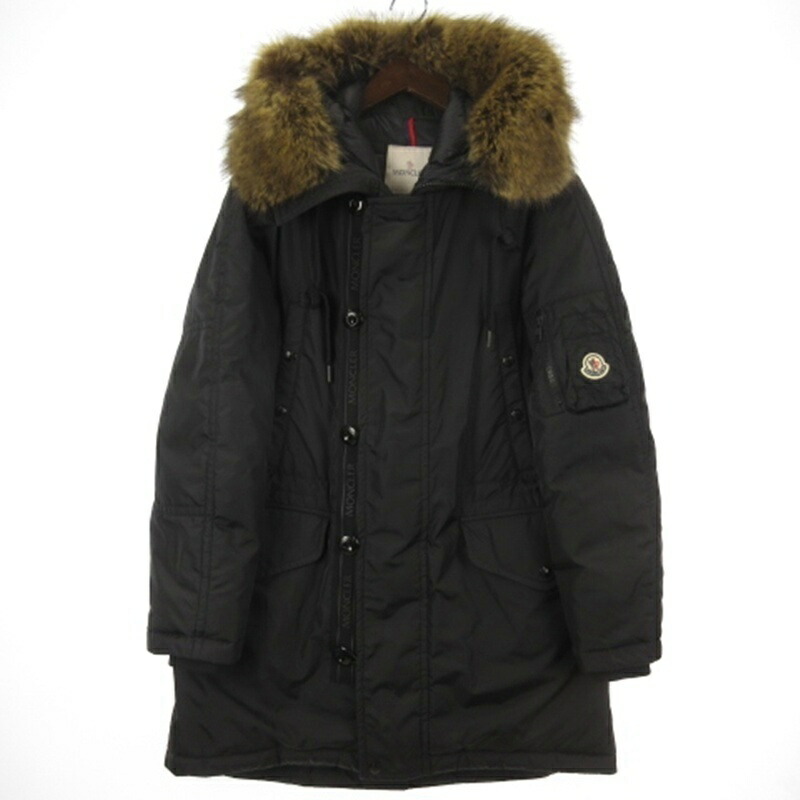 【中古】モンク軌跡 MONCLER 21AW AJA 落ちこむ 厚地の外套 黒いこと 1 メンズ 【ベクター 古着】 260427