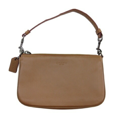 【中古】コーチ職 COACH なめし革 付属物 合切袋 54750 赤銅色 レディース 【ベクター 古着】 260516