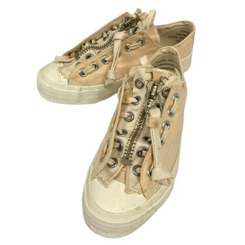 【中古】ヤングアンドオルセン YOUNG & OLSEN スニーカー ARMY LACE ZIPPER ジッパー センタージッブ キャンバス 白 ホワイト レディース 【ベクトル 古着】 250526画像