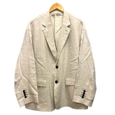 【中古】ジャーナルスタンダード ラックス JOURNAL STANDARD LUXE ジャケット ブレザー リネン混 センターベント 長袖 白 アイボリー ベージュ レディース 【ベクトル 古着】 250813