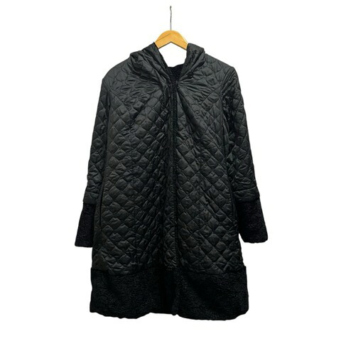 【中古】MARINA RINAPI ロングコート 長袖 無地 キルティング リバーシブル コットン混 黒 ブラック レディース 【ベクトル 古着】 251221