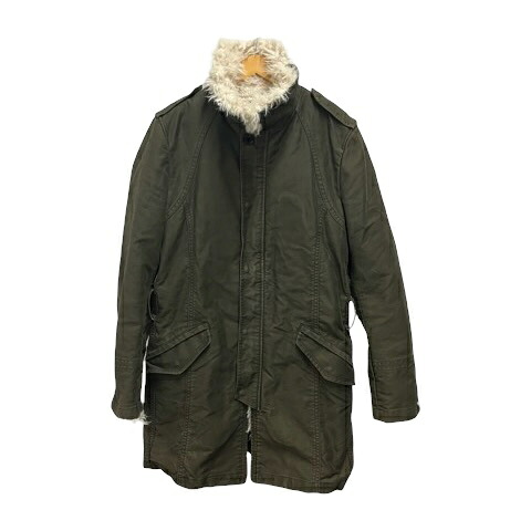 【中古】5351プールオム 5351 POUR LES HOMMES INTERMEDIATE FLYING フライトジャケット 長袖 無地 フード 綿 02200-00007 カーキ メンズ 【ベクトル 古着】 260204