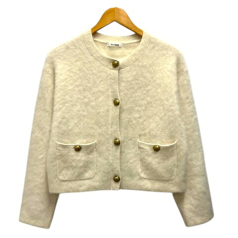 【中古】ウィムガゼット Whim Gazette WGZ1032205A0011 編み物ジレー 労働者の一団のど首 カシミール混 金名取り草 長袖 F 白 白いこと レディース 【ベクター 古着】 260602