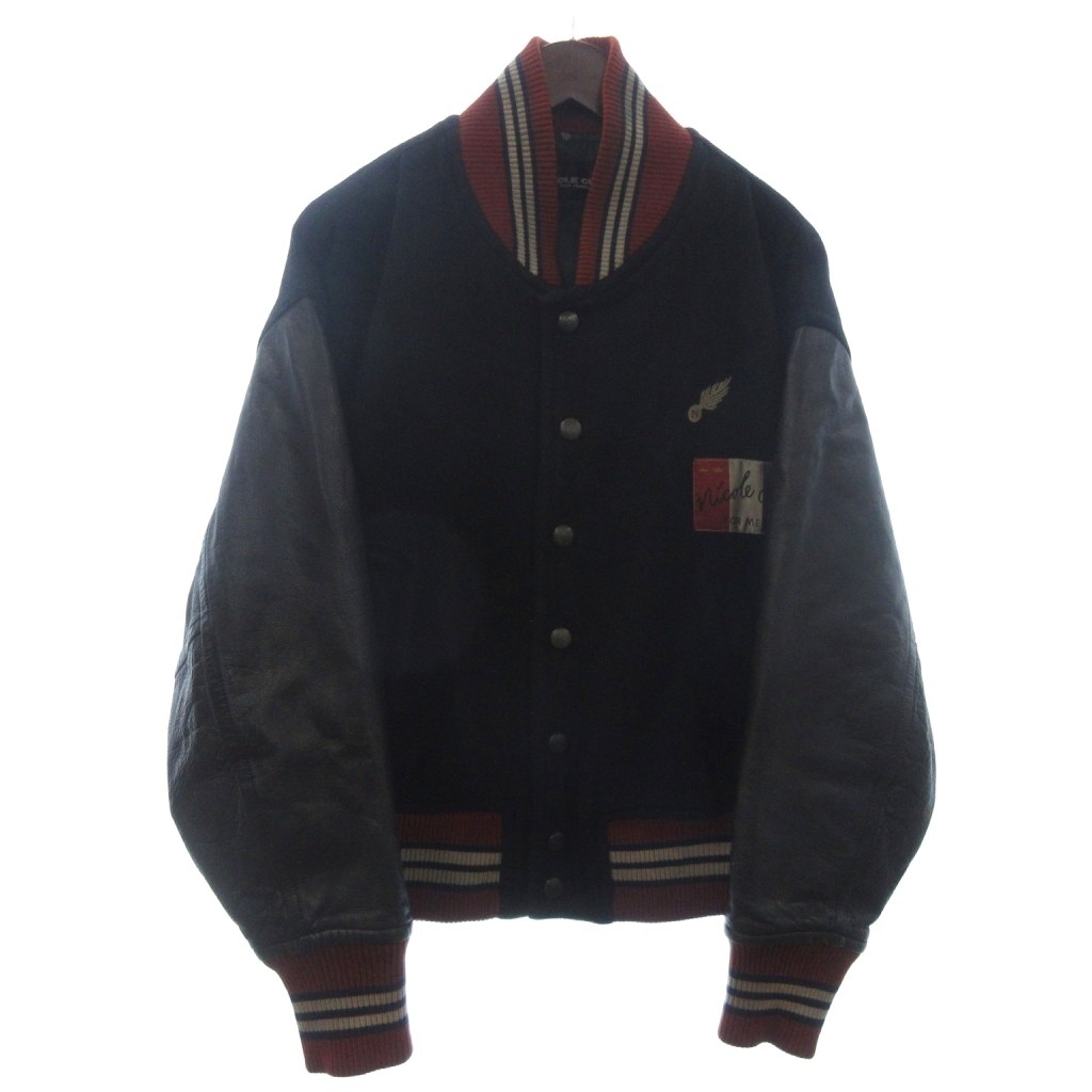 楽天市場】【中古】CARROLL スタジャン Wrangler 刺繍 ウール 襟レザー