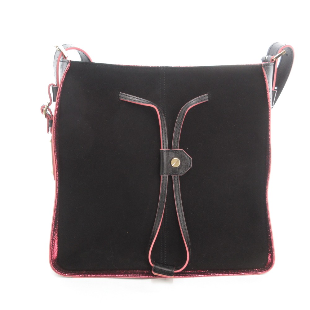 楽天市場】銀座かねまつ ショルダーバッグ レザー ブラック【送料無料