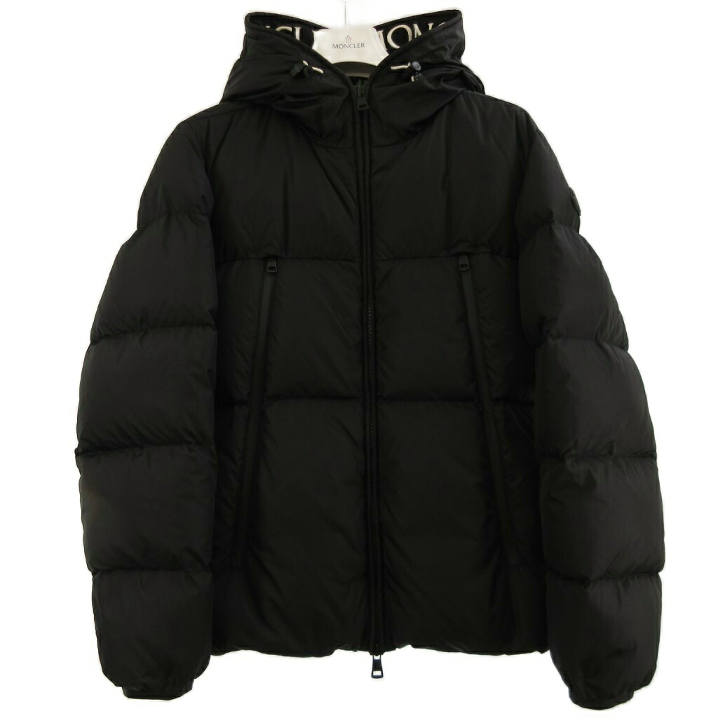 【中古】モンク軌跡 MONCLER 美品 MONTCLA GIUBBOTT 落ちこむ上衣 ボンネット ジップアップ ロゴタイプ磁気テープ F20911B56900 C0300 黒 黒いこと 1 M好いかげんに ■SK メンズ 【ベクター 古着】 260211