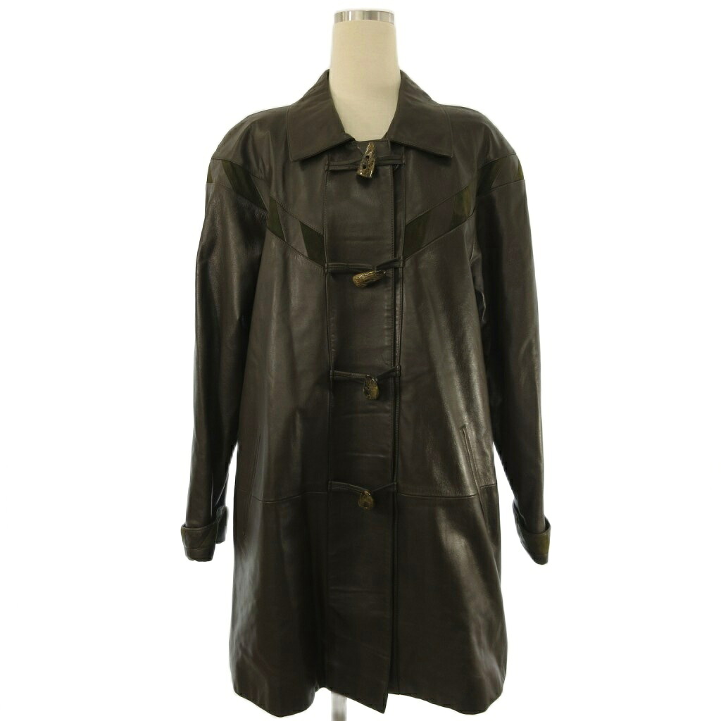 【中古】ヴィンテージ VINTAGE Roberto Ricci スペインラム コート ミディ丈 ダークブラウン F ■GY47 レディース 【ベクトル 古着】 260427｜ブランド古着の買取販売ベクトル 8,436円