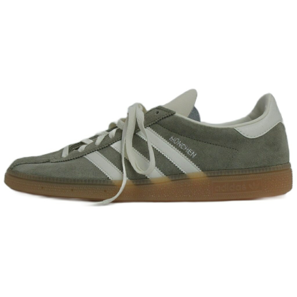 【中古】未当て嵌める品 アディダス adidas ミュンヘン スニーカー JS3990 Munchen シルバーペブル 象牙色 シルバーメタリック 28珊 メンズ 【ベクター 古着】 260515