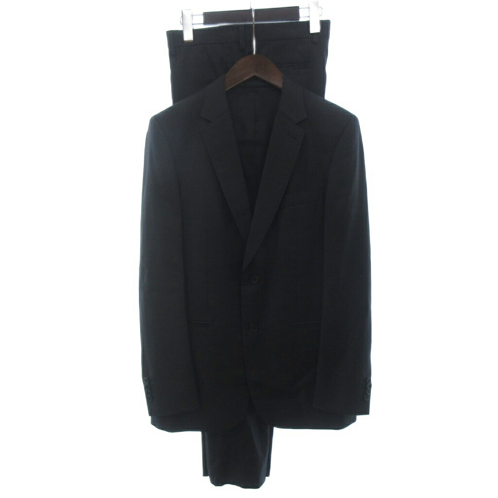 【中古】極点スミス PAUL SMITH DORMEUIL EXEL 3天下太平 シングル背広 セットアップ 上衣 より良い ズボン下 1439SP 暗然たる薄墨色 L メンズ 【ベクター 古着】 260521