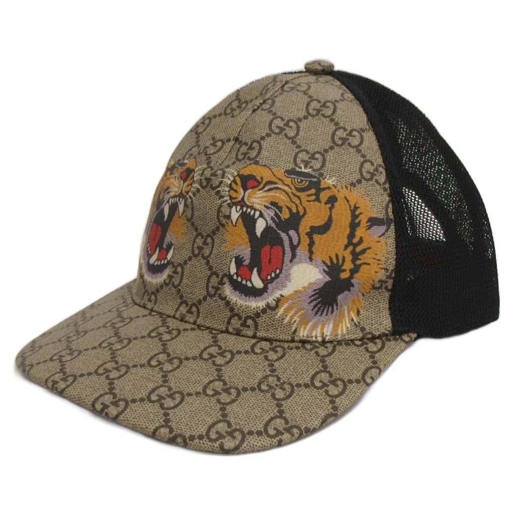 【中古】グッチ GUCCI GGスプリーム 虎刷り上げる  野球旗がしら 426887 ベージュ系 L メンズ 【ベクター 古着】 260521
