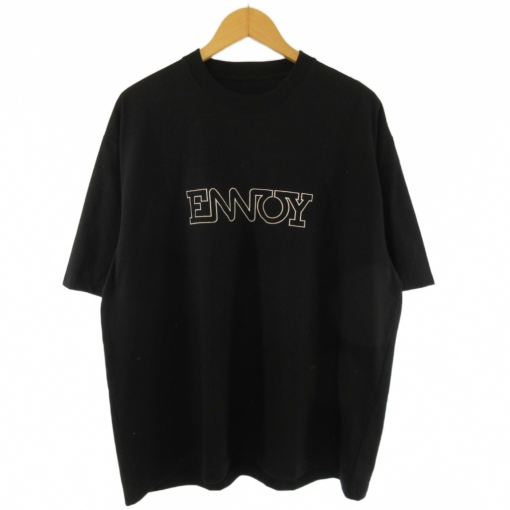 【中古】ザエンノイプロフェッショナル The ennoy Professional 24SS Electric Logo EMB T-Shirt ティーシャツ 半袖 ロゴタイプ 黒 M メンズ 【ベクター 古着】 260528