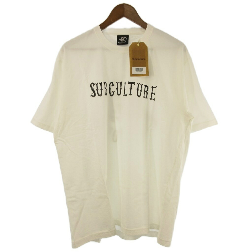 【中古】未当て嵌める品 補欠選手一般教養 Subculture 26SS 引き舟付き添い人 Aged Face Body Outoffcontorol T-Shirt プルオーバー 半袖 白いこと 4 メンズ 【ベクター 古着】 260602