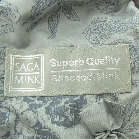 サガミンク SAGA MINK シェアード ミンク コート ファー 毛皮 裏地花柄 