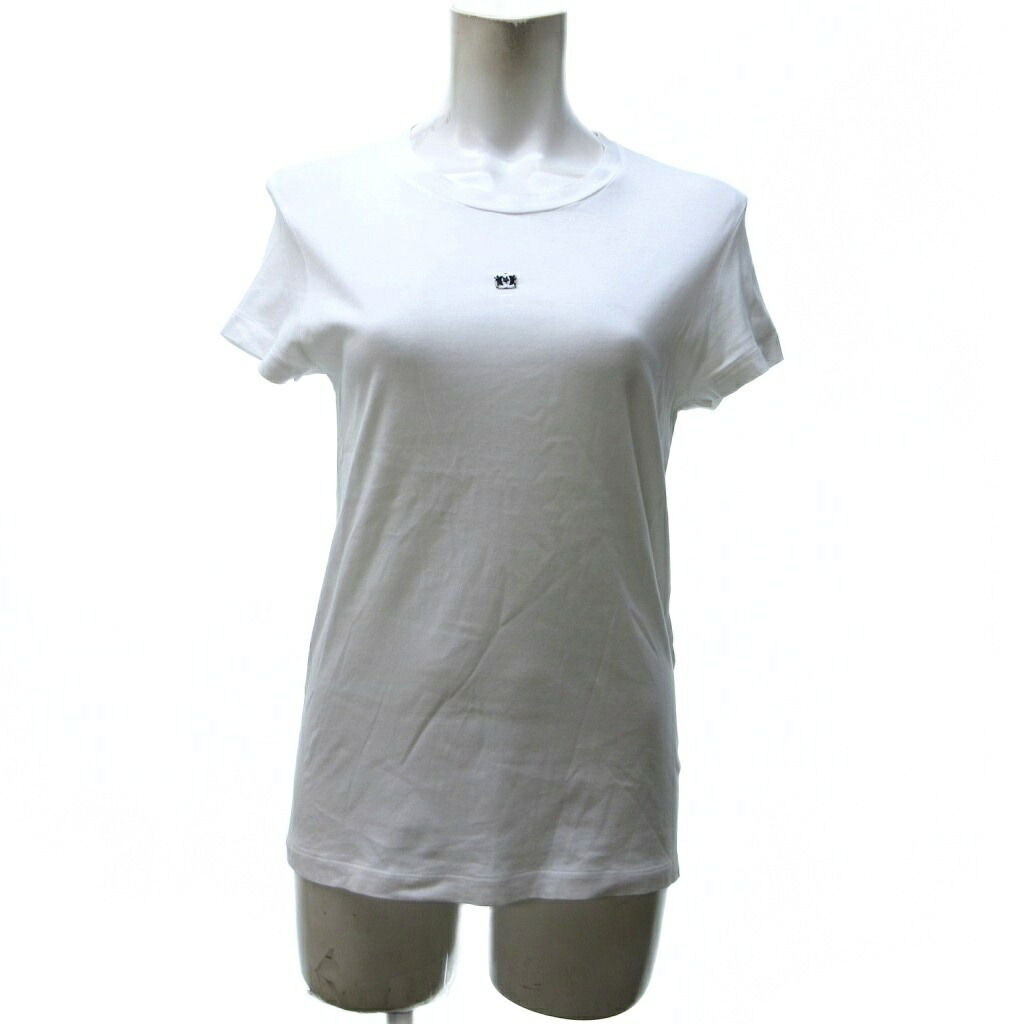 【中古】シャネル CHANEL ココマークチャーム ティーシャツ カットソー チビT 半袖 白 白いこと 34 約S ■MNK1 1002 レディース 【ベクター 古着】 251002