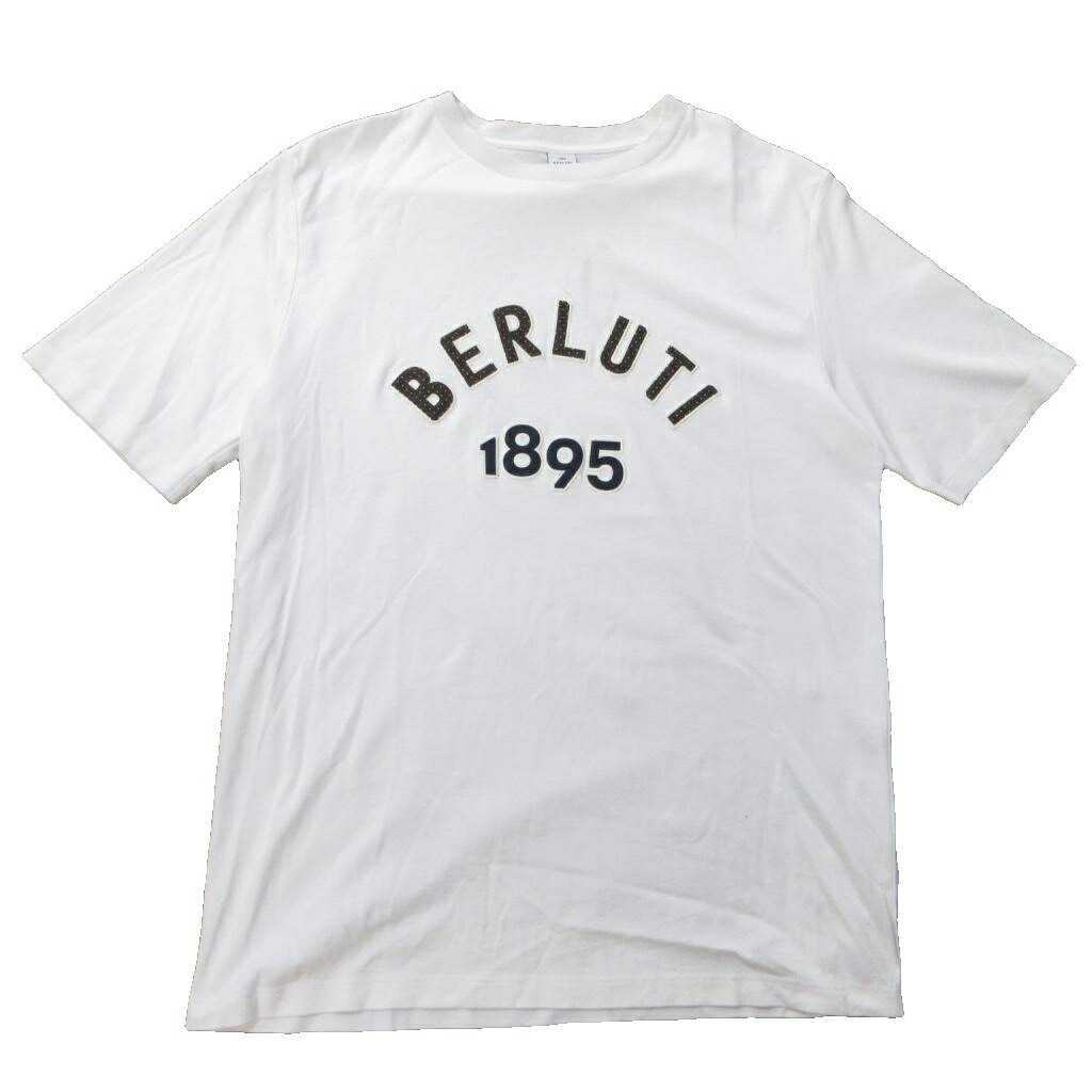 【中古】ベルルッティ Berluti コットン Tシャツ カットソー 半袖 白 ホワイト M R25JRS105JAEK ■MNK1