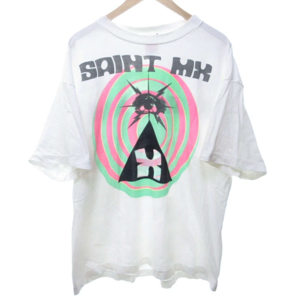 【中古】セントマイケル SAINTMICHAEL 25AW SAINT MX SS TEE WHITE ROYAL FLASH Tシャツ カットソー グラフィックプリント 白 ホワイト XLサイズ SM-HR3-000-013 メンズ 【ベクトル 古着】 251128
