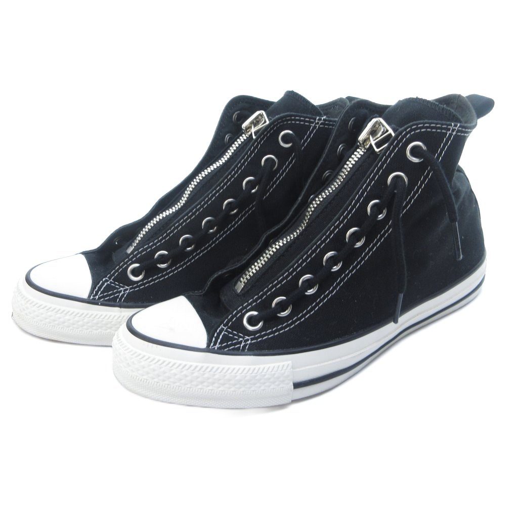 【中古】コンバース CONVERSE 美品 REACT HD 1SE783 リアクト スニーカー シューズ ハイカット センタージップ キャンバス 黒 ブラック 25cm 0109 メンズ 【ベクトル 古着】 260109