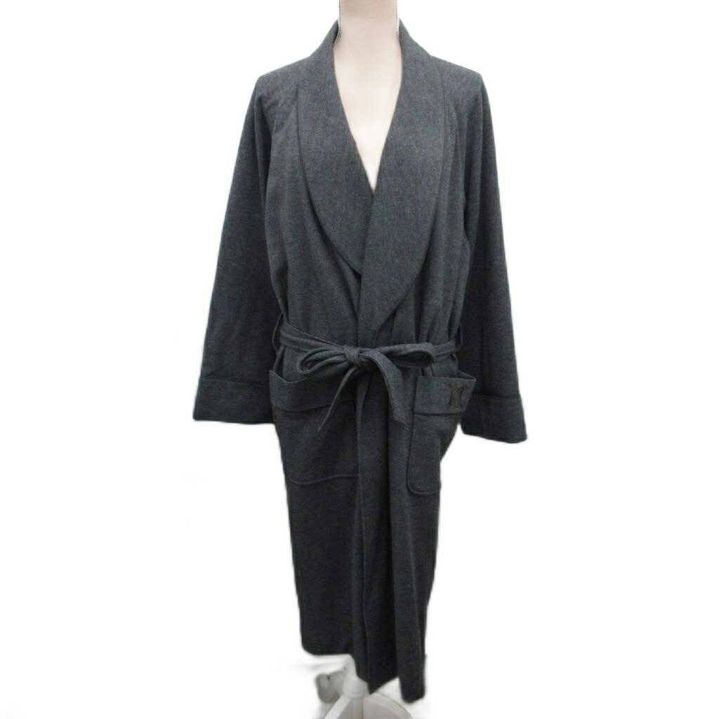 【中古】セリーヌ CELINE 化粧着厚地の外套 ロング丈 ラグラン ロゴタイプ刺しゅう 三尺帯付き添い人 羊毛 M 薄墨色 6203763 IBO87 レディース 【ベクター 古着】 260115
