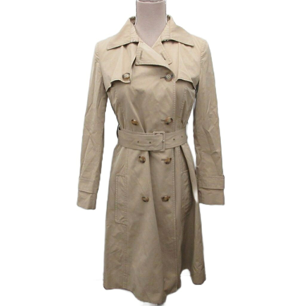 【中古】ダイアンフォンファステンバーグ DIANE von FURSTENBERG トレンチコート ロング丈 ベルト付き 0 ベージュ 115-253907 IBO87 レディース 【ベクトル 古着】 260205