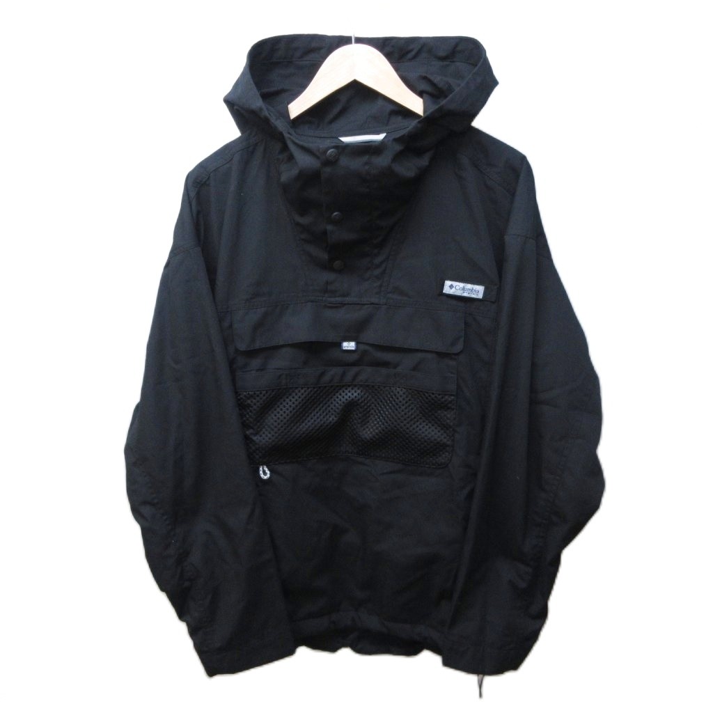 【中古】コロンビア Columbia GOLD CREEK ANORAK ゴールドクリークアノラック アウトドアジャケット PFG プルオーバー 黒 ブラック Lサイズ PM0362 ■GY12 0224 メンズ 【ベクトル 古着】 260224
