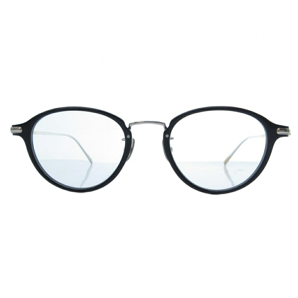 【中古】ブラン BLANC.. 眼鏡 ウェリントン チタンテンプル 度あり 黒 黒いこと しろがね色 47□21 BM005 ■IBO97 メンズ 【ベクター 古着】 260604
