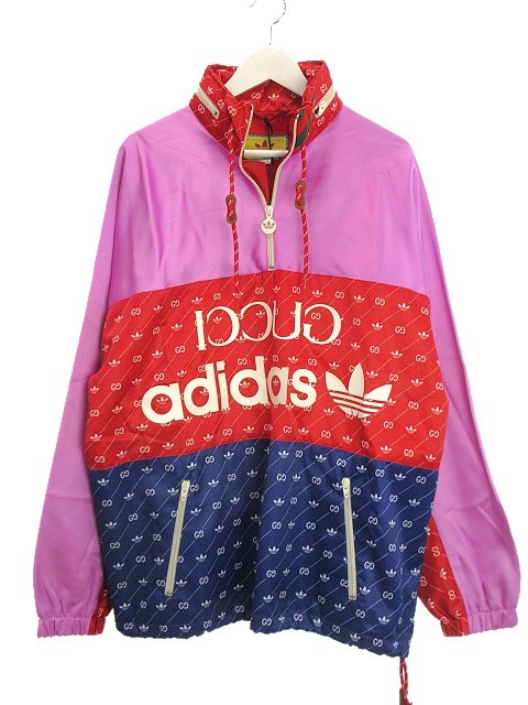 【中古】グッチ GUCCI アディダス adidas アセテートナイロン パーカ 上衣 パーカー 46 マルチ色合い 691429 Z8A2G トップス 2022SS ☆AA★ メンズ レディース 【ベクター 古着】 241117