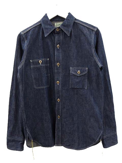 【中古】ジェラード JELADO デニム ガチャポケ ワークシャツ 10oz マチ付き インディゴブルー S メンズ 【ベクトル 古着】 250724