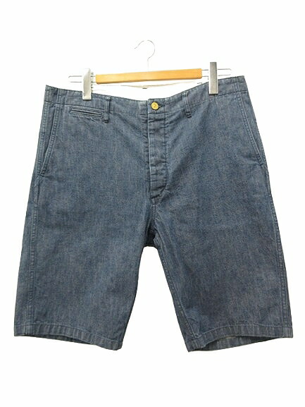 【中古】ビズビム VISVIM インディゴ チノショーツ Chino Shorts One Wash ショートパンツ ブルー 4 メンズ 【ベクトル 古着】 250809