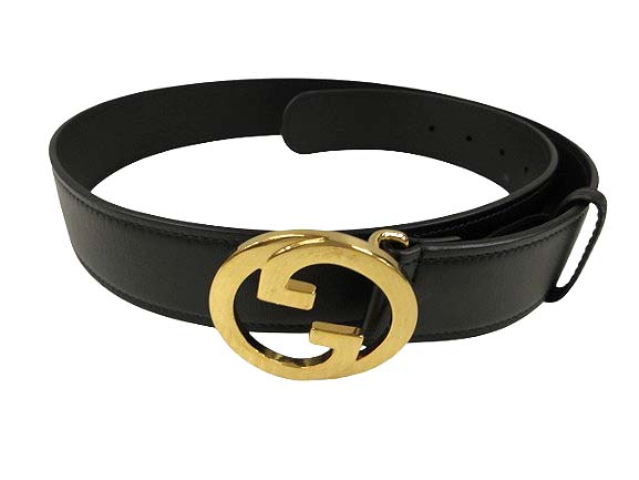 【中古】グッチ GUCCI インターロッキングG 三尺帯 GGバックル なめし革 本革 黒いこと ☆AA★ メンズ レディース 【ベクター 古着】 250809