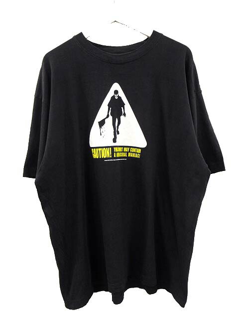 【中古】00s 隣人13号 Tシャツ XL ホラー映画 ムービー プロモ プリント ブラック メンズ 【ベクトル 古着】 250824