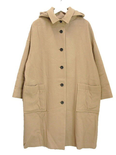 【中古】メゾンドソイル maison de soil WOOL DETACHABLE HOODED COAT ベージュ系 I 羊毛 厚地の外套 ボンネット付き添い人 厚地の外套 アウター レディース 【ベクター 古着】 250910