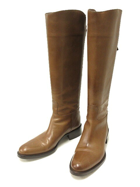 【中古】サルトル SARTORE バックベルト ロング ブーツ 36.5 ブラウン系 ジョッキー 革靴 シューズ レディース 【ベクトル 古着】 250930