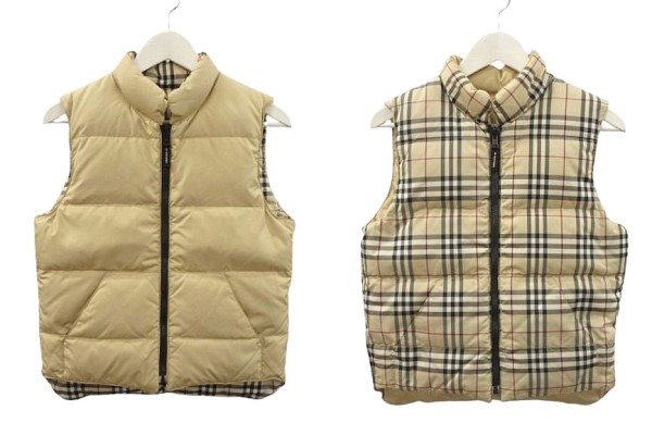 【中古】赤ちょうちんバリー 英国の首都 BURBERRY LONDON リヴァーシブル 落ちこむより良い 照合のしるし お坊っちゃん大きさ 150A ベージュ ジップアップ アウター  レディース 【ベクター 古着】 251115