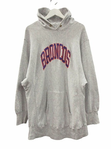 【中古】チャンピオン CHAMPION 80s トリコタグ リバースウィーブ パーカー XL DENVER BRONCOS スウェット プルオーバー グレー USA製 ヴィンテージ メンズ 【ベクトル 古着】 251118