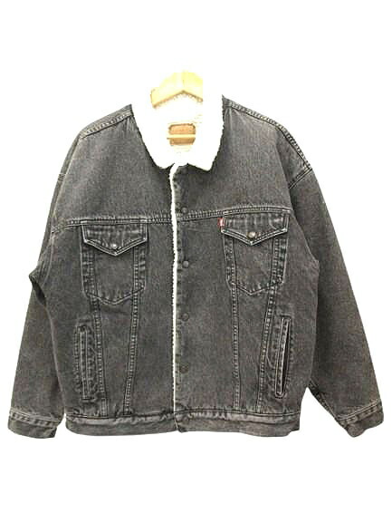 【中古】リーヴァイズジーンズ Levi\u0027s 06609 デニムボアジャケット 黒いことジーンズ ジージャン ビッグ大きさ 黒いこと XG メンズ 【ベクター 古着】 251211