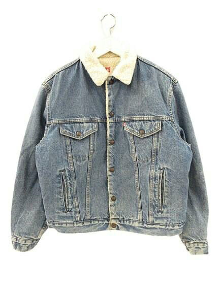 【中古】リーヴァイズジーンズ Levi\u0027s 90s 70608 デニムボアジャケット USA製 青み 42R メンズ 【ベクター 古着】 260112