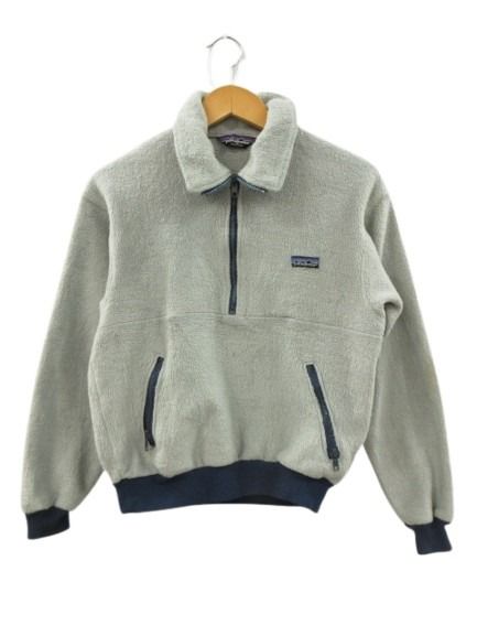 【中古】パタゴニア Patagonia 80s ハーフジップフリース ティーシャツ USA製 ３角形引き舟 ヴィンテージ 薄墨色 S メンズ レディース 【ベクター 古着】 260303