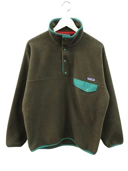 【中古】パタゴニア Patagonia SYNCHILLA SNAP-T 25450FA12 シンチラ スナップT フリース ジャケット S カーキグリーン 長袖 トップス メンズ 【ベクトル 古着】 260317