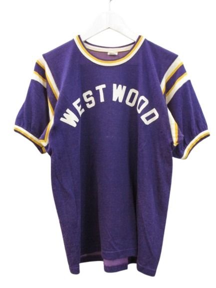 【中古】ヴィンテージ VINTAGE メイソン MASON 60s フットボールTシャツ USA製 両面プリント WESTWOOD パープル ナス紺 38-40 メンズ 【ベクトル 古着】 260320