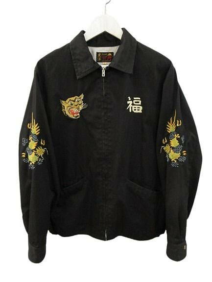 【中古】テーラートーヨー TAILOR TOYO 東洋 ベトジャン TT15546 ブラック M ベトナムジャケット スーベニア マップ 虎刺繍 福 メンズ 【ベクトル 古着】 260321